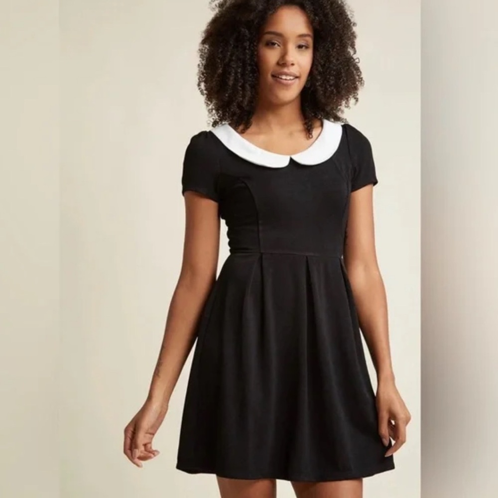 Unique Vintage or ModCloth Sunny Girl babydoll dress black XL